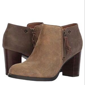 Sperry Top-Sider leather heel ankle shoes boots sz 9M